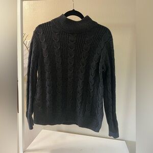 Banana Republic Dark Gray Cable Knit Sweater in size S